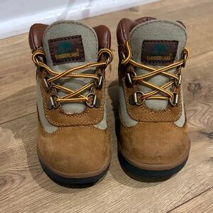 Timberland Kids Brown and Cream Boots